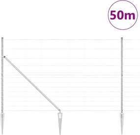 vidaXL Στύλος Περιφράξεων Γαλβανισμένο 50 x 1,5 m Ατσάλι