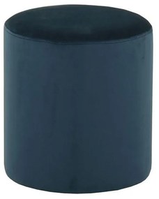 Σκαμπό Cylinder 16-0485 Φ35xH38cm Blue Βελούδο