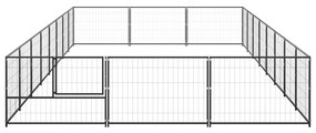 Σπιτάκι Σκύλου Μαύρο 24 μ² Ατσάλινο - Μαύρο