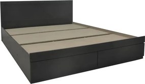 Κρεβάτι με συρτάρι και στρώμα Olympus-Dreamer pakoworld wenge 150x200εκ