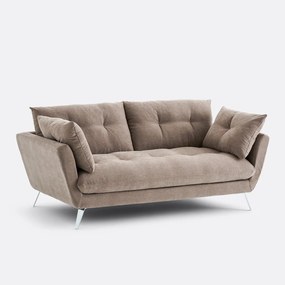 Καναπές 3, 4 ή 5 θέσεων, από μελανζέ πολυεστέρα, TOMI