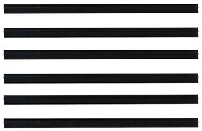 vidaXL Αυτοκόλλητες σφραγίδες πόρτας 6 pcs Μαύρο 100 cm