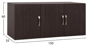 ΠΑΤΑΡΙ 3ΦΥΛΛΗΣ ΝΤΟΥΛΑΠΑΣ CARLY HM385.01 ΣΕ ΧΡΩΜΑ ZEBRANO 150X55X60Υεκ.
