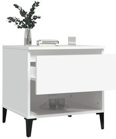 vidaXL Βοηθητικά Τραπέζια 2 τεμ. Λευκά 50x46x50 εκ. Επεξεργασμένο Ξύλο