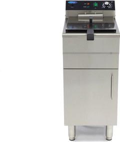 Deep Fryer - 16L - 1 Basket - with Drain Tap and Stand - 400V
