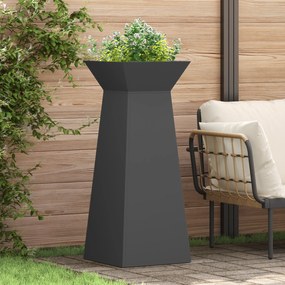 vidaXL Κάθετος Κήπος Πηλού Μαύρη Γλάστρα 40x40x100 εκ, Χάλυβας