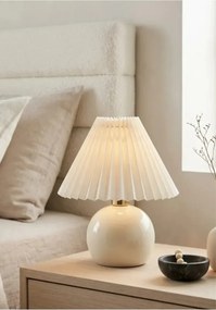 Stewehome Μίνι επιτραπέζιο φωτιστικό με καπέλο από λινό ύφασμα