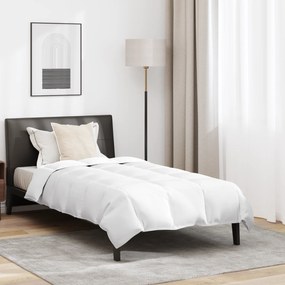 vidaXL Πάπλωμα Άλλο με μαξιλάρι 2 pcs Λευκό 135 x 200 cm Πούπουλο