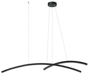 Φωτιστικό Οροφής Δίφωτο LED Step Dimmable Zambelis 20130 Black Matt