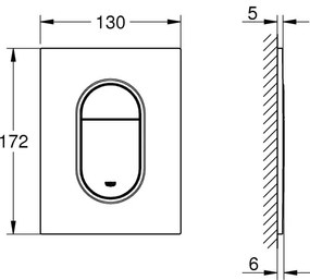 Πλακέτα χειρισμού Grohe Arena Cosmopolitan S-Ashmi Mat