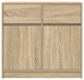vidaXL Συρταριέρα με Συρτάρια Sonoma Δρυς 80x34x76 εκ. από Επεξ. Ξύλο