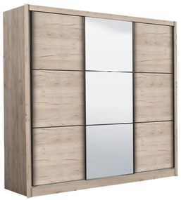 Ντουλάπα Navara με Καθρέφτη 245 OG Γκρί Δρύς 242x60x215,5 εκ. 242x60x215.5 εκ.