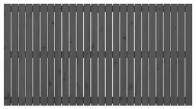 Κεφαλάρι Τοίχου Γκρι 166x3x90 εκ. από Μασίφ Ξύλο Πεύκου - Γκρι