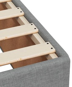 Κρεβάτι Boxspring με Στρώμα Ανοιχτό Γκρι 80x200 εκ. Υφασμάτινο - Γκρι