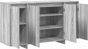vidaXL Πλαϊνό γραφείο Γκρίζο Σονομα 135 x 41 x 75 εκ