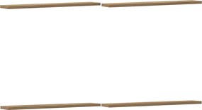 vidaXL Ράφια Βιβλιοθήκης 4 τεμ. Artisan Δρυς 60x10x1,5 εκ. Επεξ. Ξύλο