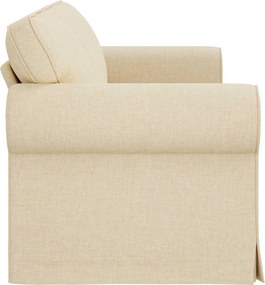 vidaXL Καναπές 180cm Κρεμ Μέταλλο