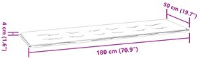 vidaXL Μαξιλάρι Παγκάκι Ριγέ Μπλε και Λευκό 180x50x4 εκ Υφασμά Οξφόρδης