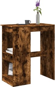 vidaXL Τραπέζι Μπαρ με Ράφια Δρυς 90x47,5x103,5 εκ. Επεξεργ. Ξύλο