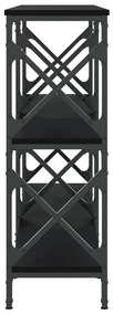 Τραπέζι Κονσόλα Μαύρο 200x28x80,5 εκ. Επεξεργασμένο Ξύλο - Μαύρο