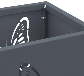 vidaXL Σχέδιο & βάση αποθήκευσης Ανθρακί 15.5 x 15.5 x 49 εκ Ατσάλι