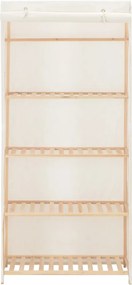 vidaXL Ντουλάπα Λευκή 79 x 40 x 170 εκ. Υφασμάτινη