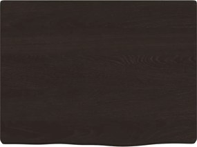 vidaXL Πάγκος Μπάνιου Σκούρο Καφέ 40x30x2 εκ. Επεξ. Μασίφ Ξύλο