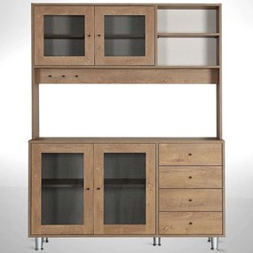 Ντουλάπι Κουζίνας Grano 801CMY5415 140x40x187cm Oak Μοριοσανίδα