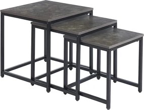 Nolan Set 3 Τμχ Τραπεζακια Cement