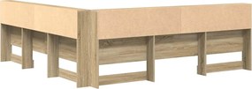 vidaXL Κεφαλάρι Αποθήκης με ράφι Δρύς Sonoma 180 cm Επεξεργασμένο ξύλο