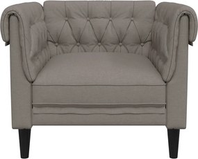 vidaXL Πολυθρόνα Chesterfield Taupe Υφασμάτινη