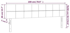 Κεφαλάρια Κρεβατιού 2 τεμ. Αν. Γκρι 90x5x78/88 εκ. Υφασμάτινο - Γκρι