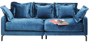 Καναπές Lullaby Μπλε Βελούδο  222x102x70εκ - Μπλε