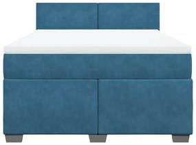 ΚΡΕΒΑΤΙ BOXSPRING ΜΕ ΣΤΡΩΜΑ ΜΠΛΕ 140X190 ΕΚ. ΒΕΛΟΥΔΙΝΟ 3288604