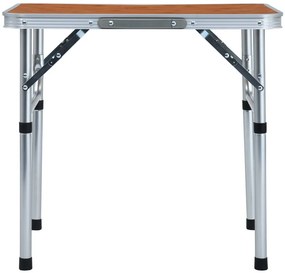 vidaXL Τραπέζι Κάμπινγκ Πτυσσόμενο 60 x 45 εκ. Αλουμινίου