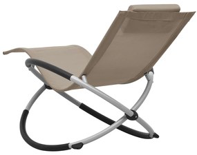 vidaXL Ξαπλώστρα Παιδική Χρώμα Taupe Ατσάλινη