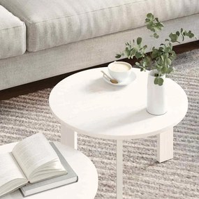 vidaXL Τραπεζάκι σαλονιού 2 pcs Λευκό Μασίφ ξύλο πεύκου