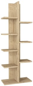 Βιβλιοθήκη Tree Megapap χρώμα sapphire oak 45x21,4x121,8εκ.
