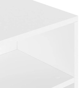 Τραπεζάκι Σαλονιού Λευκό 90 x 55 x 42,5 εκ. Επεξεργασμένο Ξύλο - Λευκό