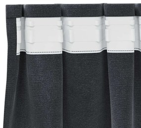 vidaXL Κουρτίνες με κουρτίνες 2 pcs Ανοιχτό γκρι 140 x 245 cm Βελούδο