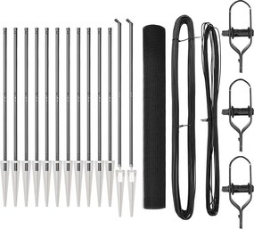 vidaXL Στύλος Περιφράξεων Γκρι