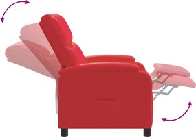 vidaXL Κάθισμα μασάζ Κόκκινο Τεχνητό Δέρμα