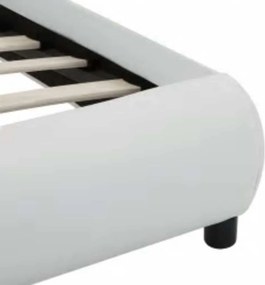 vidaXL Πλαίσιο Κρεβατιού με LED Λευκό 90 x 200 εκ. Συνθετικό Δέρμα