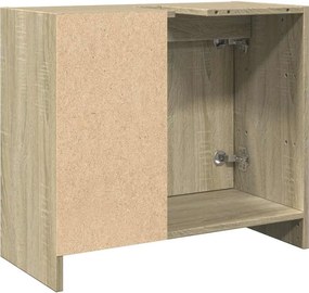vidaXL Ντουλάπι Νιπτήρα Sonoma Δρυς 63x29x55 εκ. Επεξεργασμένο Ξύλο