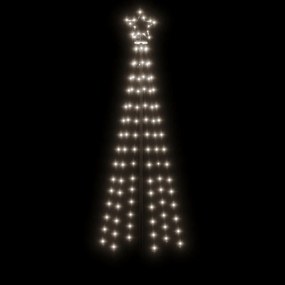 vidaXL Χριστουγεννιάτικο Δέντρο Κώνος 108 LED Ψυχρό Λευκό 70x180 εκ.