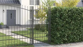 vidaXL Πύλη Κήπου WOERDEN 200 x 100 cm Ατσάλι Γκρι Κλειδώσιμο
