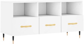 vidaXL Έπιπλο Τηλεόρασης Λευκό 102 x 36 x 50 εκ. από Επεξεργ. Ξύλο