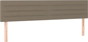 vidaXL Κρεβάτι Boxspring με Στρώμα Taupe 120x190 εκ. Υφασμάτινο