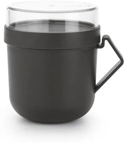 Brabantia 1006293 Κύπελλο με καπάκι Make&amp;Take 600ml, Dark Grey