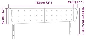 Κεφαλάρι με Πτερύγια Λευκό 183x23x78/88 εκ. Συνθετικό Δέρμα - Λευκό